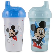 Toddler Sippy Cups for Boys 10 Ounce Mickey Mouse Sippy Cup Pack of Two with S
