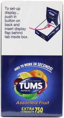 6 Pack Tums Extra Strength 750 Antacid Tablets Assorted Fruit 12 Rolls Each