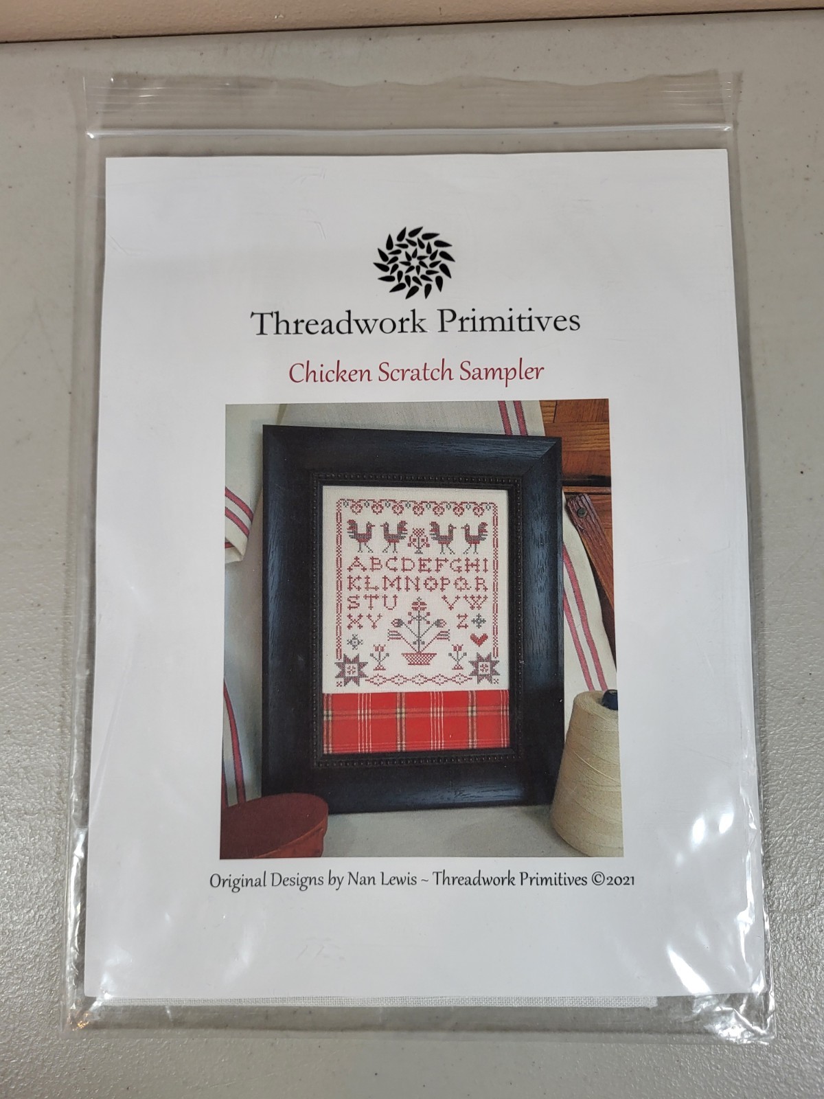 Threadwork Primitives Chicken Scratch Sampler Pattern with 36 Count ...