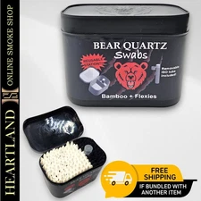 Bear Quartz Biodegradable Bamboo Cotton Swab | Quality Bong Water Pipe Cleaning