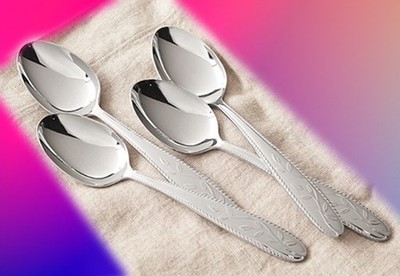 Princess House Amalia Flatware Teaspoons (4) (3405)