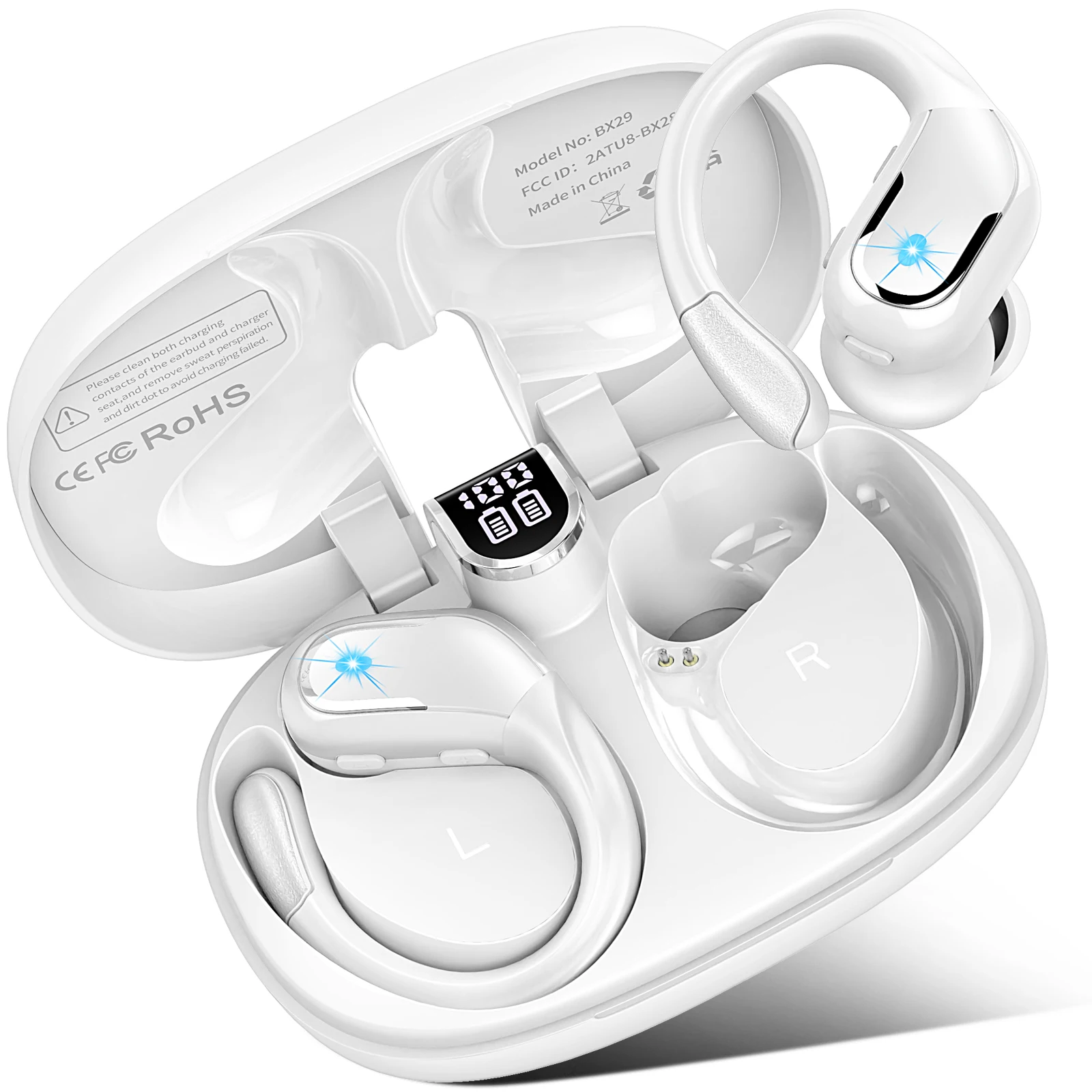 Wireless Bluetooth 5.3 Earbuds with ENC Noise Cancellation for Sports