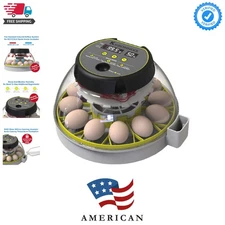 12 Egg Incubator with Humidity Display, Egg Candler, Automatic Egg Turner, fo...
