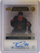 2021-22 Credentials Connor McDavid Autographed Acetate 01/10 Bookend