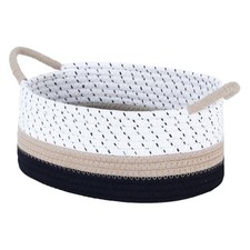 Cotton Rope Basket   Woven Gift Basket with Handles, Decorative Storage