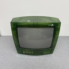 Zenith Translucent Clear Jungle Green 13" Color TV Prison H13E05LG *TESTED*