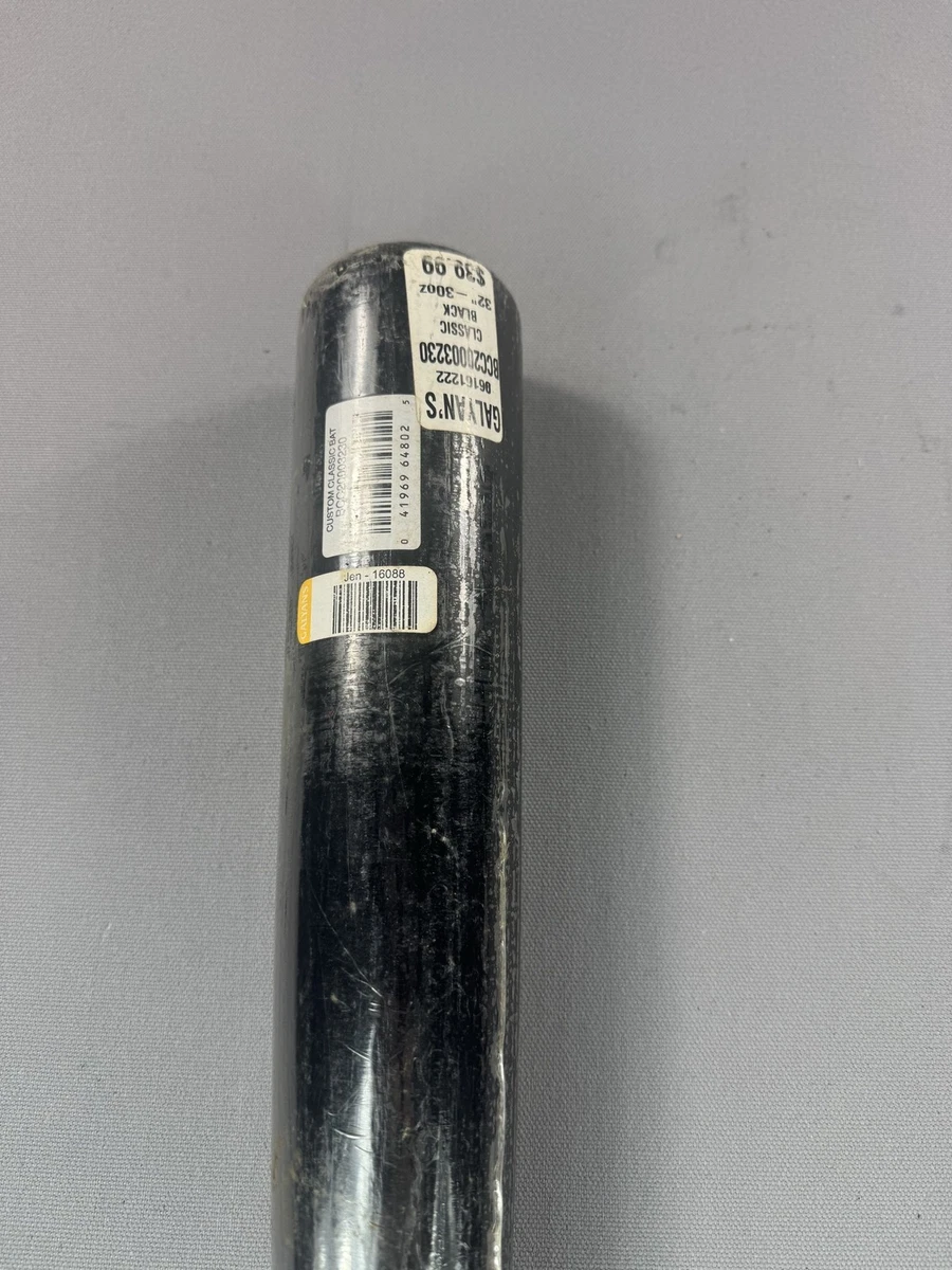Bate de béisbol clásico Mowered 32 en 30 OZ madera de arce adulto negro mango cónico