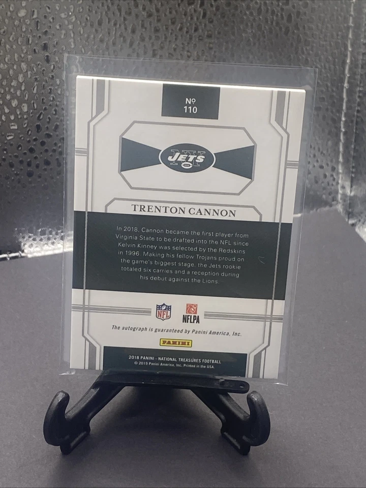 2018 National Treasures Trenton Cannon Rookie Auto Autograph Red Foil #11/40 - Image 2 of 2