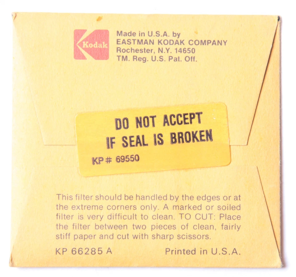 Kodak Wratten No. 96 0.10 Gelatin Filter 149 4905 50x50mm 2x2" Square NEW - Image 2 of 2