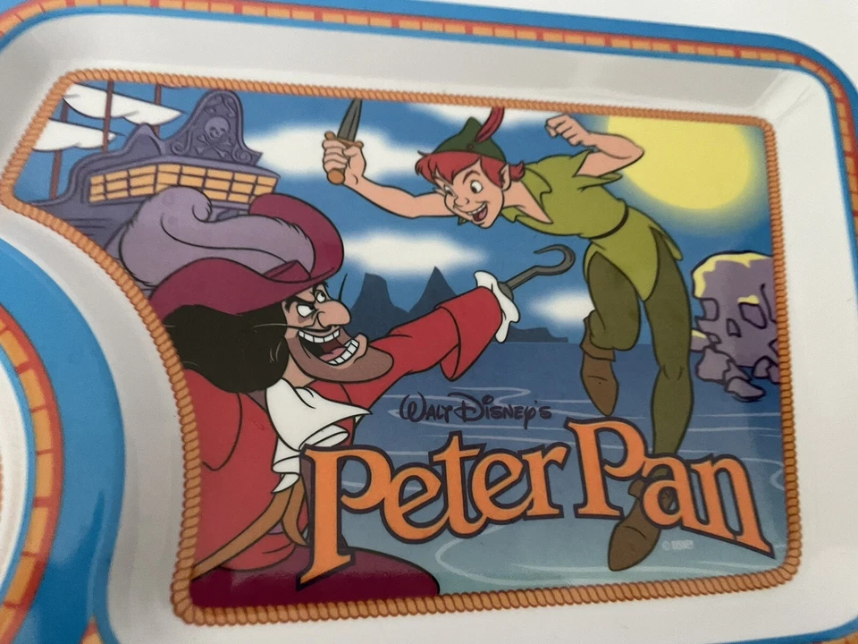Bandeja de plástico de 2 secciones con brújula Peter Pan exclusiva de la tienda Disney de colección Foto 2 de 4