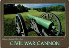 Civil War Cannon Vicksburg Mississippi  National Military Park Postcard