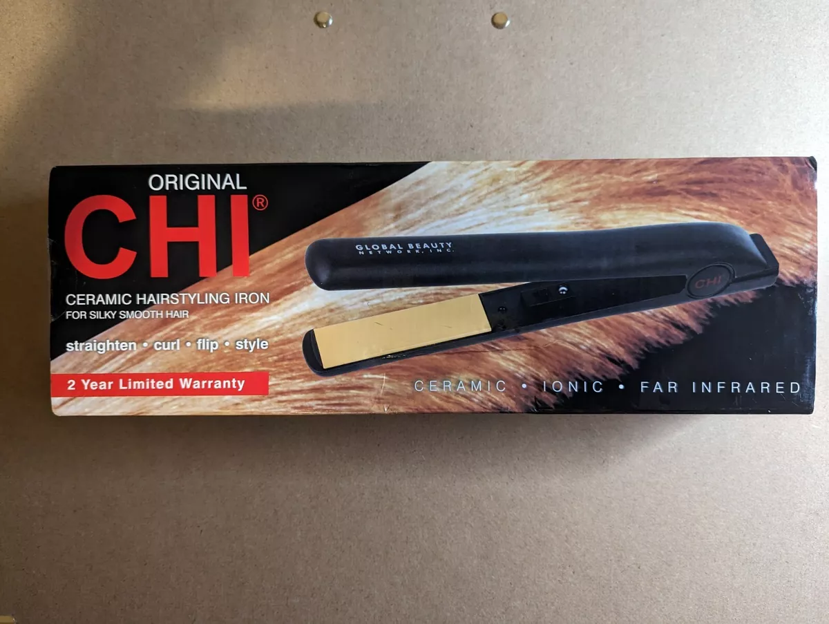 CHI Tourmaline Ceramic Hairstyling Flat Iron CA1010 - Onyx Black Unisex 1  Inch - Walmart.com