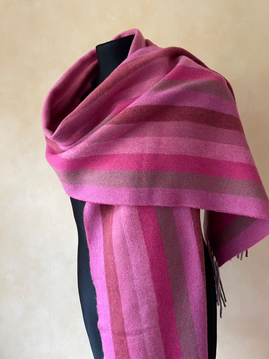 スカーフ FABIANA FILIPPI Woman Scarf Pink SAD265A800L203 VR2 Vintage Fabiani Cashmere Pink Striped Scarf 70