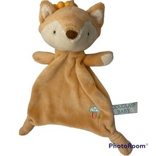 Douglas Baby Fox Knotted Security Lovey Plush Cuddle Toy Teether Orange White