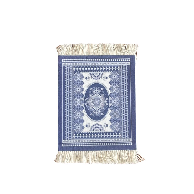 Woven Rug Mat Mousepad Carpet Pattern Cup Mouse Pad Retro Style Persian = - Image 2 of 4