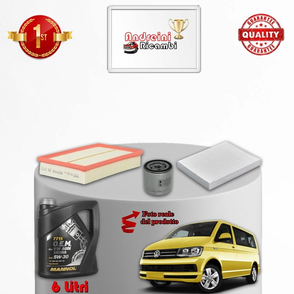 Set Service 3 Filter Und ÖL Vw Transporter T6 2.0 Tsi 110KW Von 2015--image