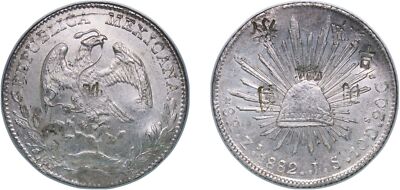 Mexico 1882 Zs JS 8 Reales Silver 903 UNC | eBay Mexico 1882 Zs JS 8 Reales Silver 903 UNC | eBay