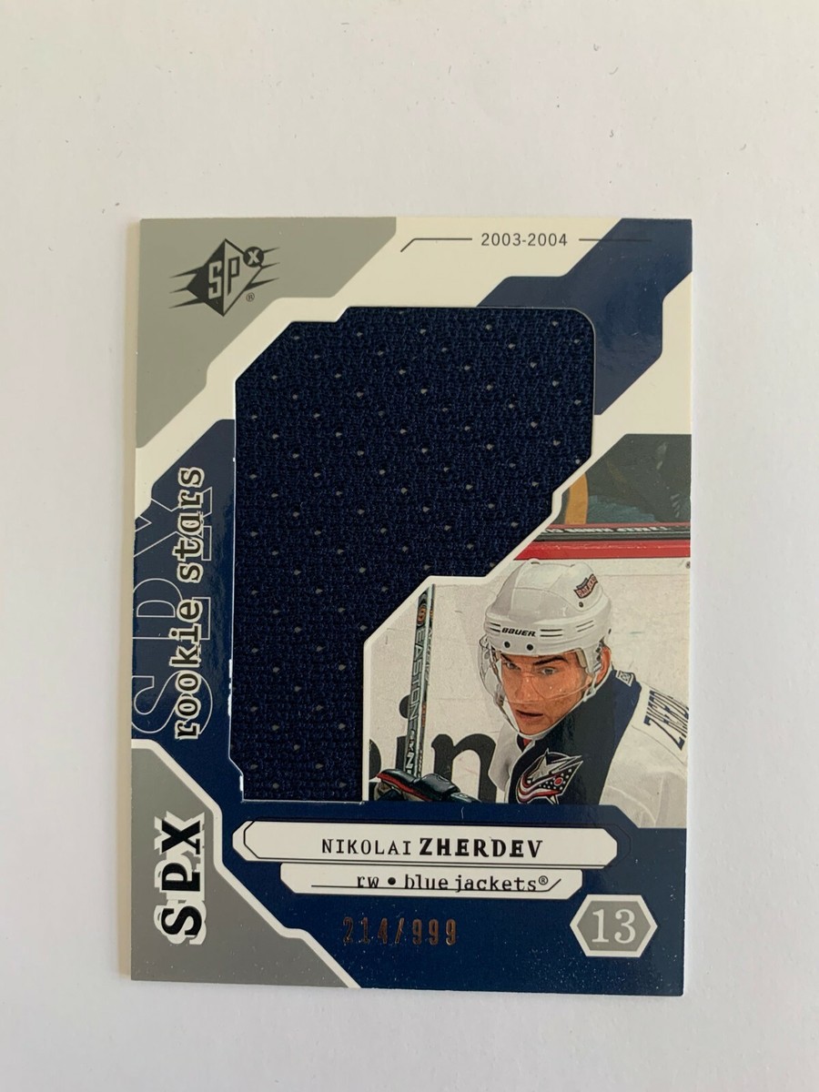 2003-04 SPx #236 Nikolai Zherdev JSY RC 214/999 - Columbus 2003-04 SPx #236 Nikolai Zherdev JSY RC 214/999 - Columbus