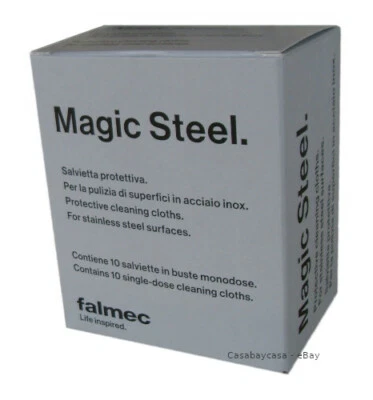 FALMEC magic steel 10 salviette protezione pulizia acciaio tipo clin clin