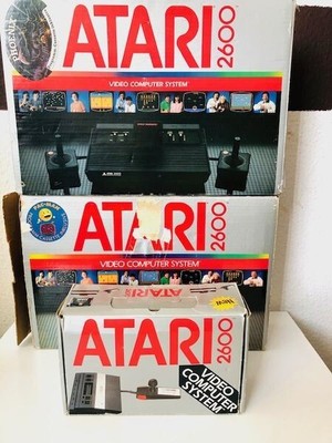 Vintage 3 x Atari 2600 + OVP+ 36 Spiele + 6 Joystick ! 80 er Jahren !