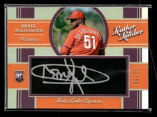 2019 Panini Leather & Lumber Enyel De Los Santos Leather Rookie Auto /25 Y8500