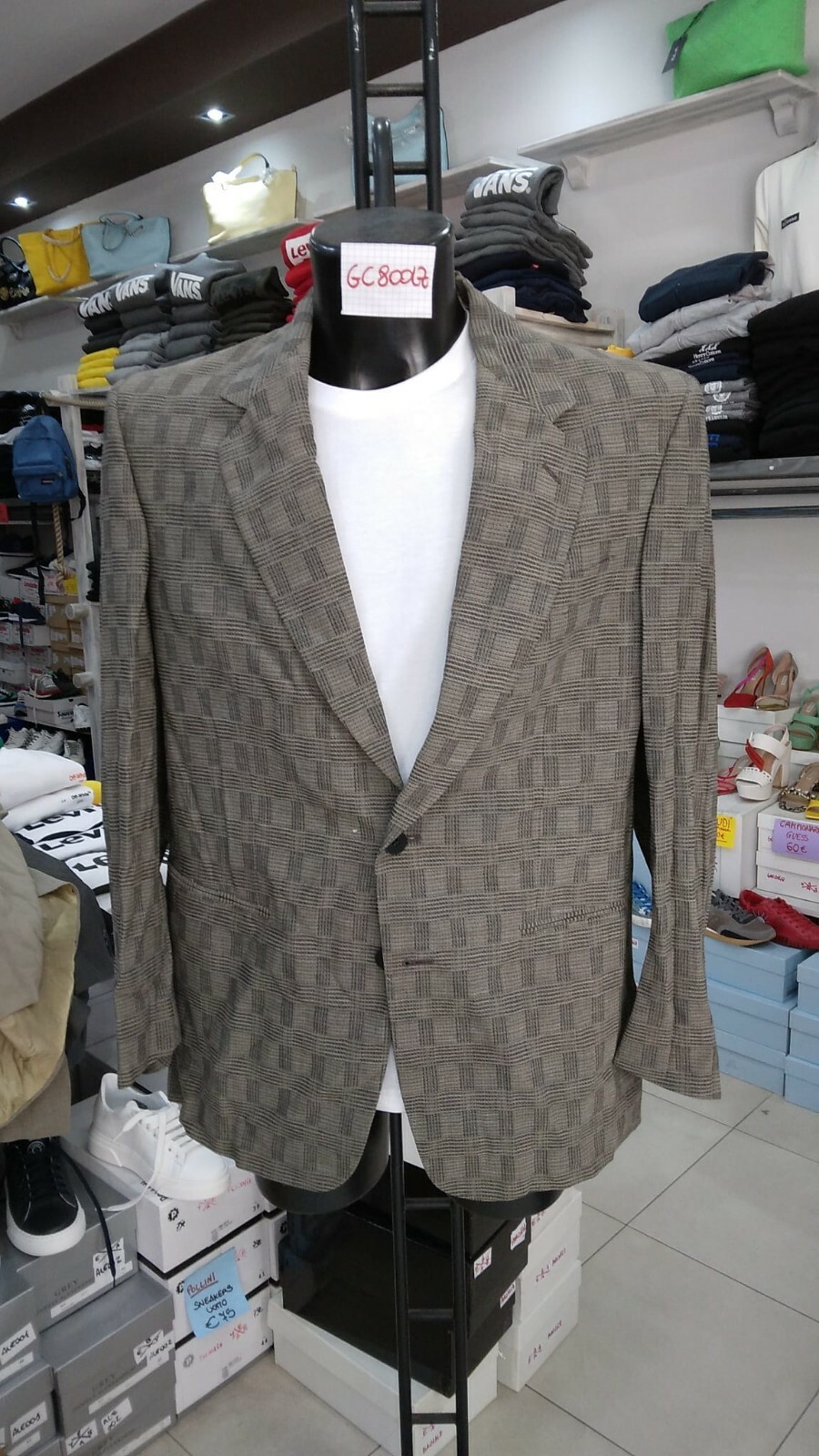 Men's Jacket 100% Wool Gray NEW Size 42 GC800LZ