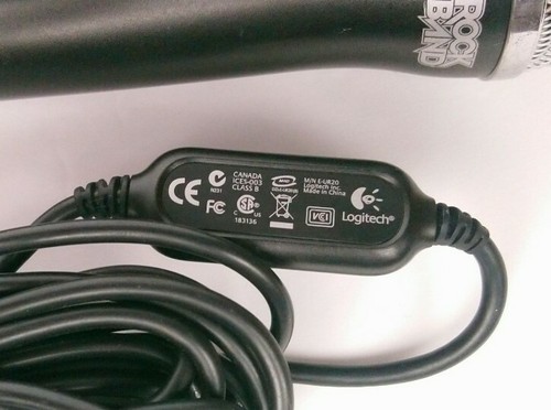 Rock Band 🎤 Black & Silver Logitech USB Microphone ICES-003 - Picture 3 of 3