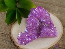 AURA QUARTZ, Ruby Pink - Rainbow, Crystal Cluster, Metaphysical, Decor, R0614