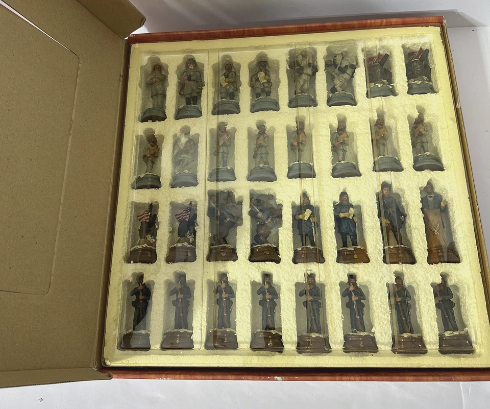 Vintage US Civil War Chessmen Set Collection 2116H *NO BOARD H - Image 2 of 4
