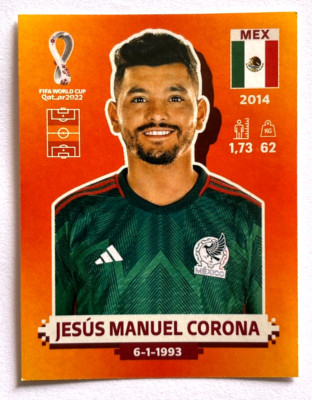 2022 FIFA WC Qatar Panini Sticker #182 MEX 11 JESUS MANUEL CORONA Brazil Edition