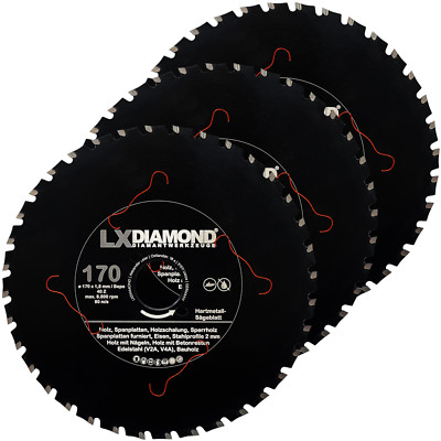 LXDIAMOND 3x Sägeblatt 170mm Metall Holz Stahl Fenster passend f. Bepo FFS 171SE