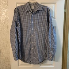Brooks Brothers Regent Long Sleeve Button Down Shirt Mens Large Blue Check