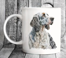 Pet Dog Mug, watercolour English Setter - Ideal Gift, Birthday, Christmas