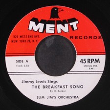 JIMMY LEWIS W/ SLIM JIM'S ORCHESTRA: ah schuck's now / the breakfast song MENT H