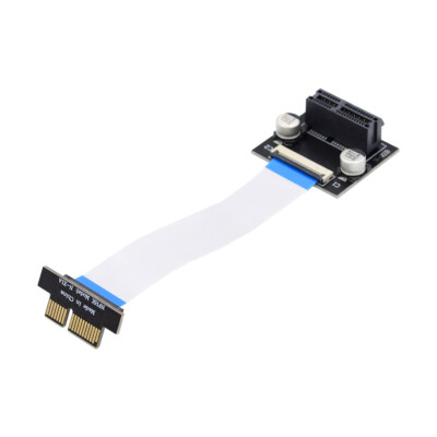 Low Profile PCI-E Express 1X Slot Riser Card Extender Cable 10cm 90