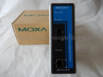 Moxa IMC-P101-M-SC Industrial Media Converter - 10/100Base-TX to 100Base-FX New