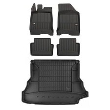 Frogum Pro-Line Satz Gummifußmatten und Kofferraummatten für Renault Laguna II 2