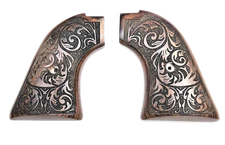Heritage Arms Rough Rider 6 & 9 Shot Grips Carved Rosewood "Maverick" grips