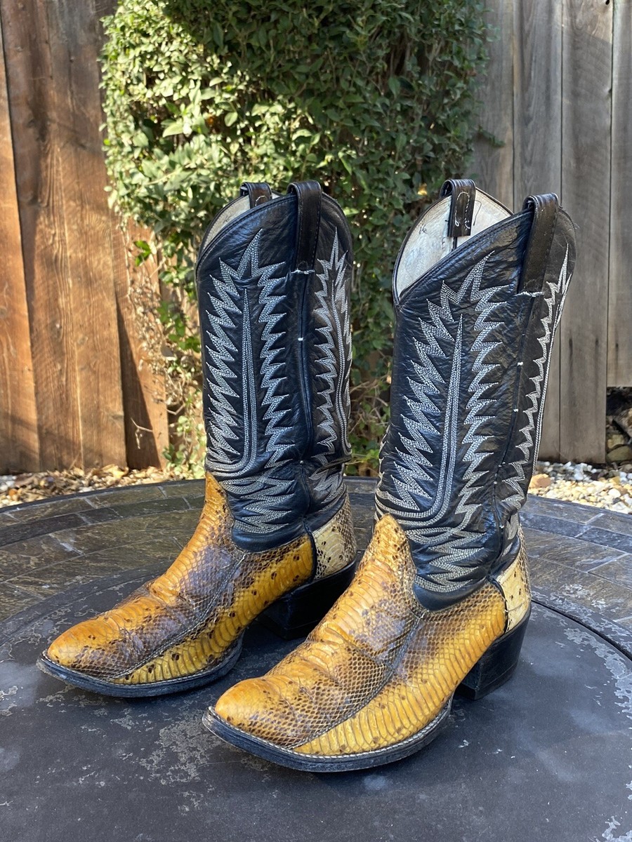 Unbranded Snake Skin Cowboy Western Boots Mens Size 9.5 EE  display picture 3