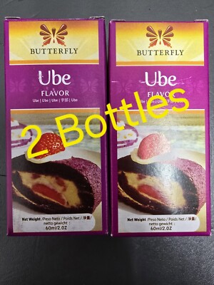 Butterfly Ube Purple Yam Flavoring Paste Extract 2 oz. (PACK OF 2 BOTTLES)