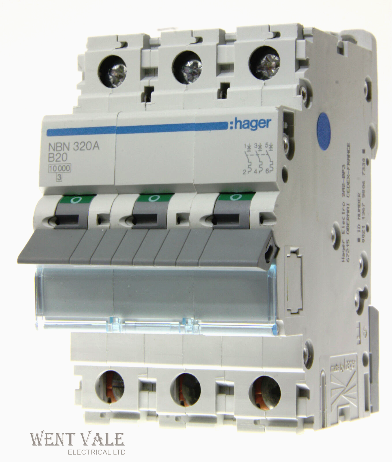 Hager NBN320A-461835 - 20a Type B Triple Pole MCB Unused
