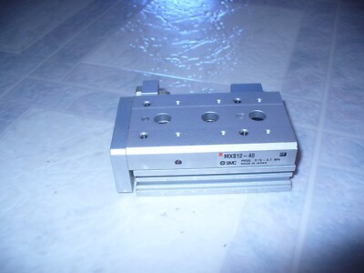 Smc MXS12-40 Pneumatic Linear Slide Table 12mm Bore 40mm Stroke Dual Rod Used