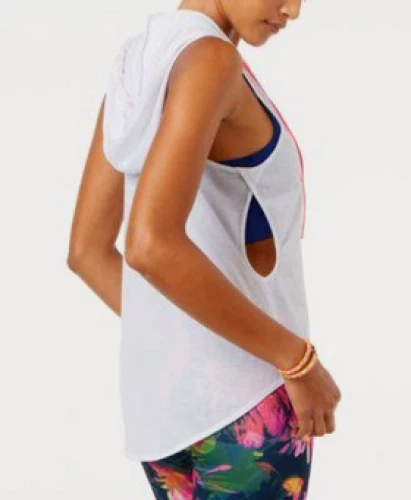 Женская майка Energie Run Jump Repeat, белая, XS - Изображение 2 из 2