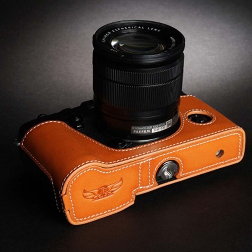 Nuevo bolso de media funda de cuero genuino hecho a mano para cámara para Fujifilm X-PRO3 - Imagen 7 de 14