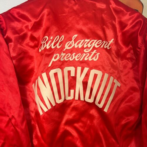 Vintage 1970s Bill Sargent Presents KNOCKOUT Satin Jacket Made In USA Size Small - Picture 3 of 8