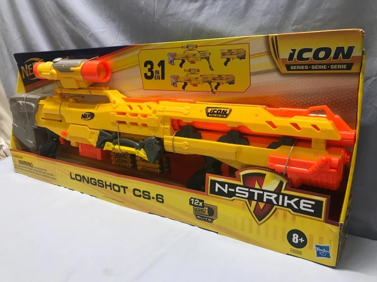 NEW NERF N-Strike Icon Series 3in1 Sniper Longshot CS-6 Toy Blaster  630509937714