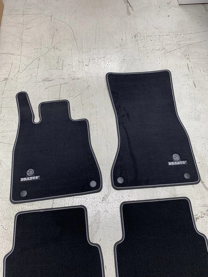 Brabus Logo Floor Carpet Mat Set Black Brand for S-Class W223 Part#223-871-00N - Image 3 of 4