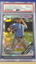 Matthew Liberatore - 2019 Bowman Draft Chrome Sapphire   PSA 10