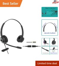 HD Voice Noise-Canceling Office Headset for Cisco IP Phones with 3.5mm Adapter