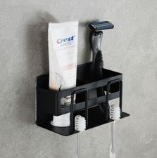 Toothbrush Holder Stainless Steel Toothpaste Rack Bathroom Household Accessories